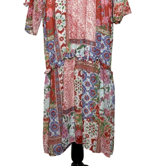 NWT Zara SZ M Multicolor Flowy Dress - Picture 3 of 8